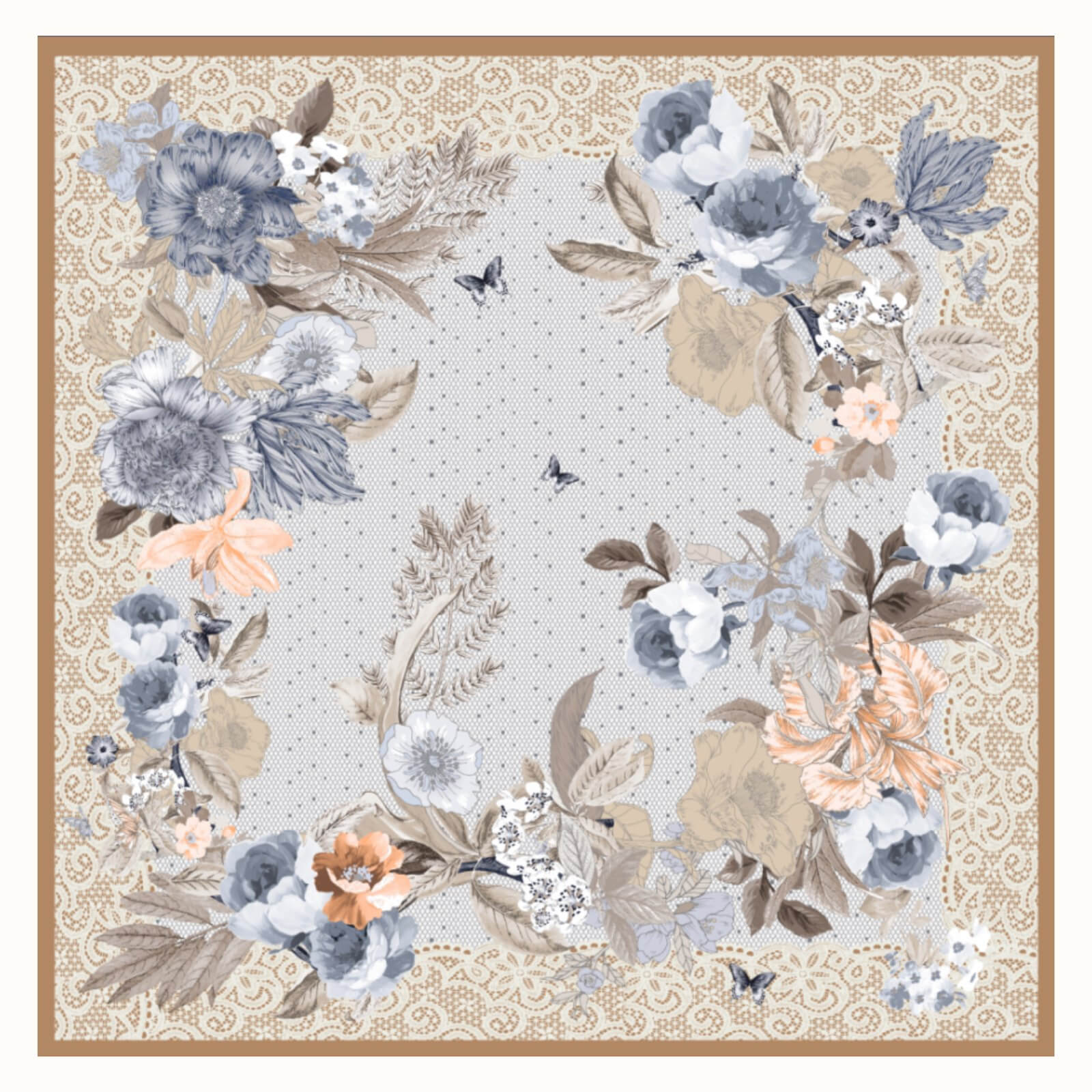 Foulard en soie (90×90 cm)