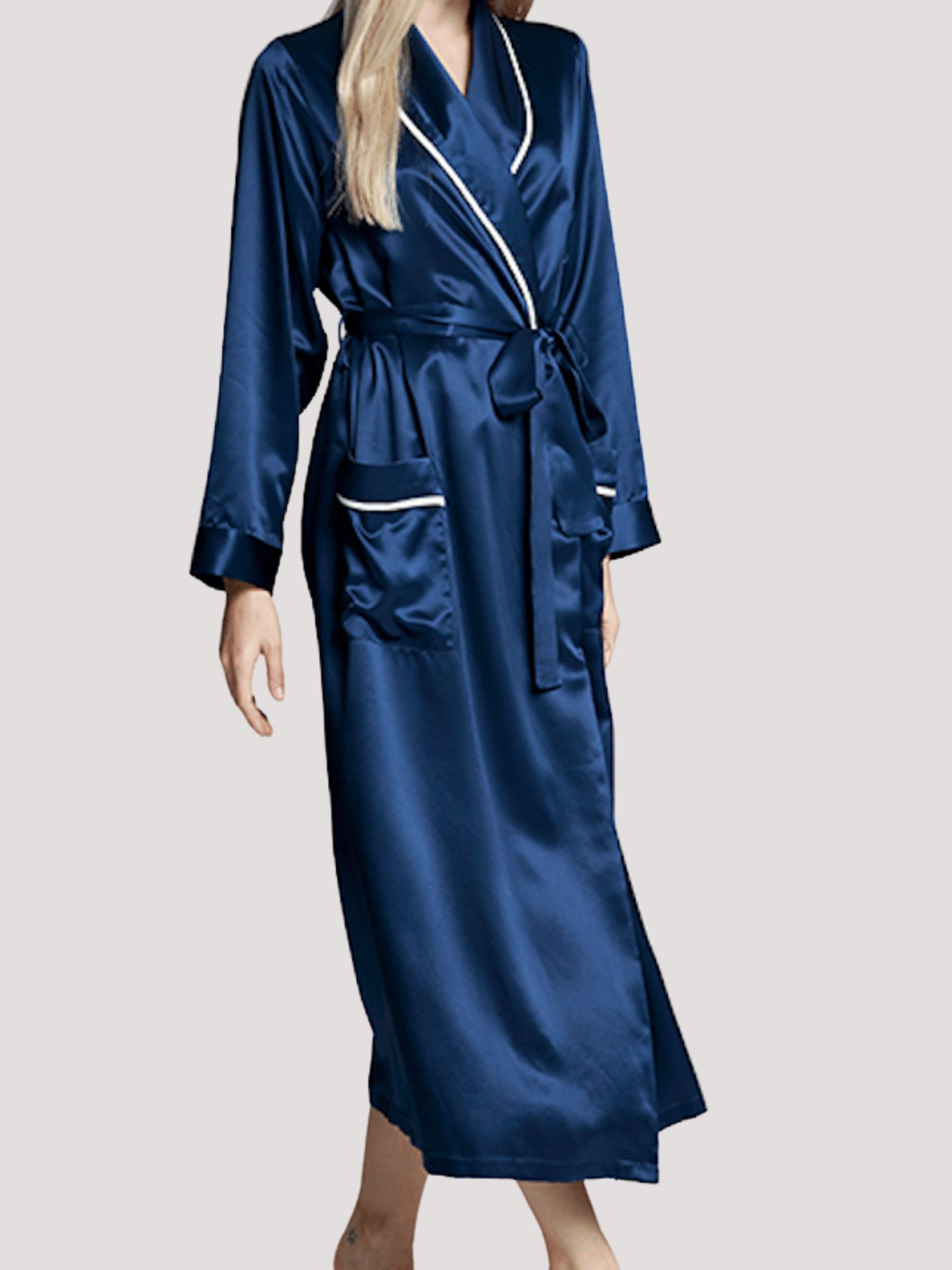 Women's silk bathrobe
