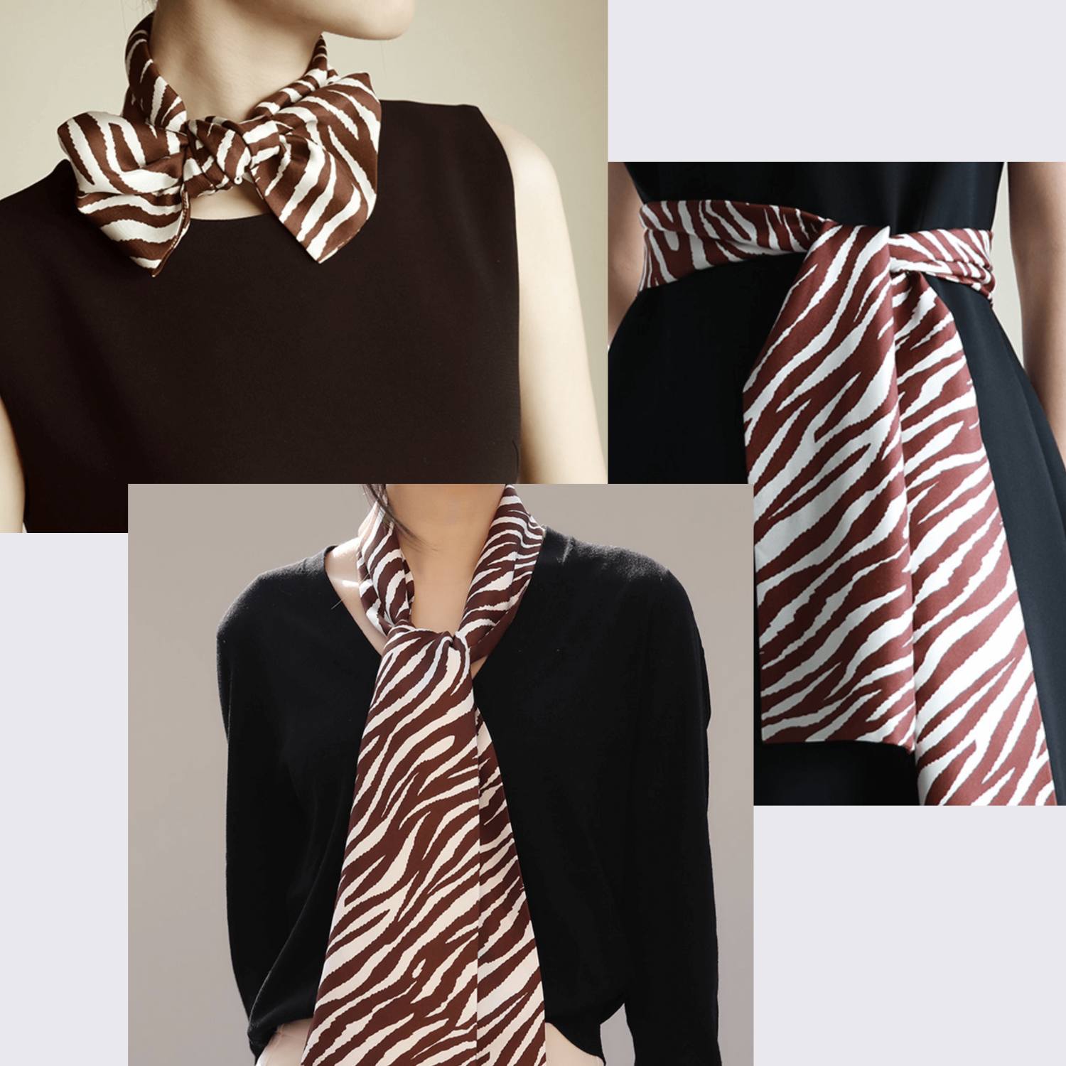 Foulard en soie - double couches