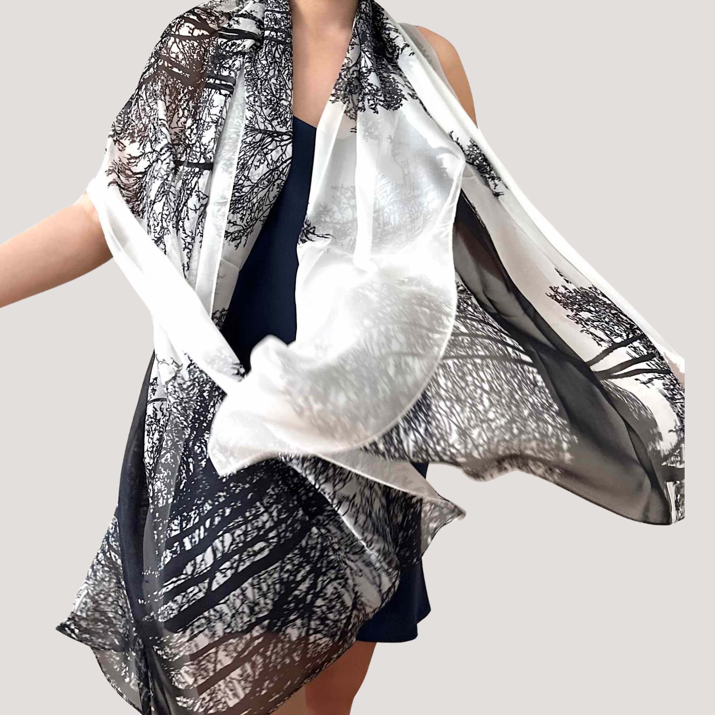 Large silk scarf
