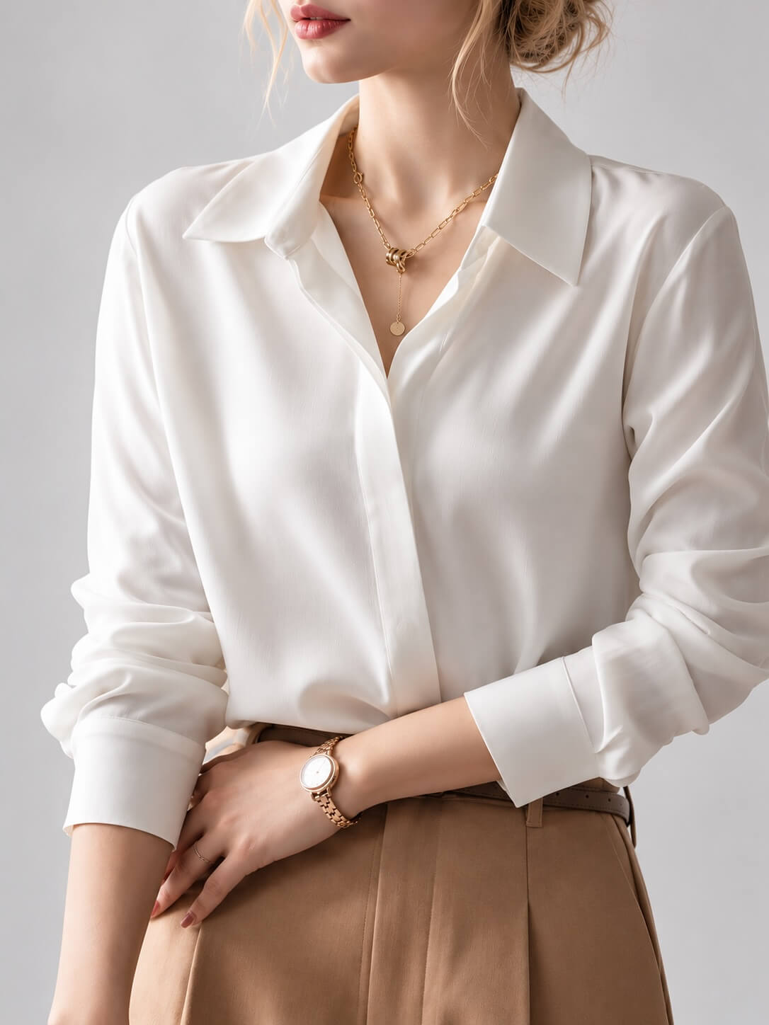 Blouse en soie twill
