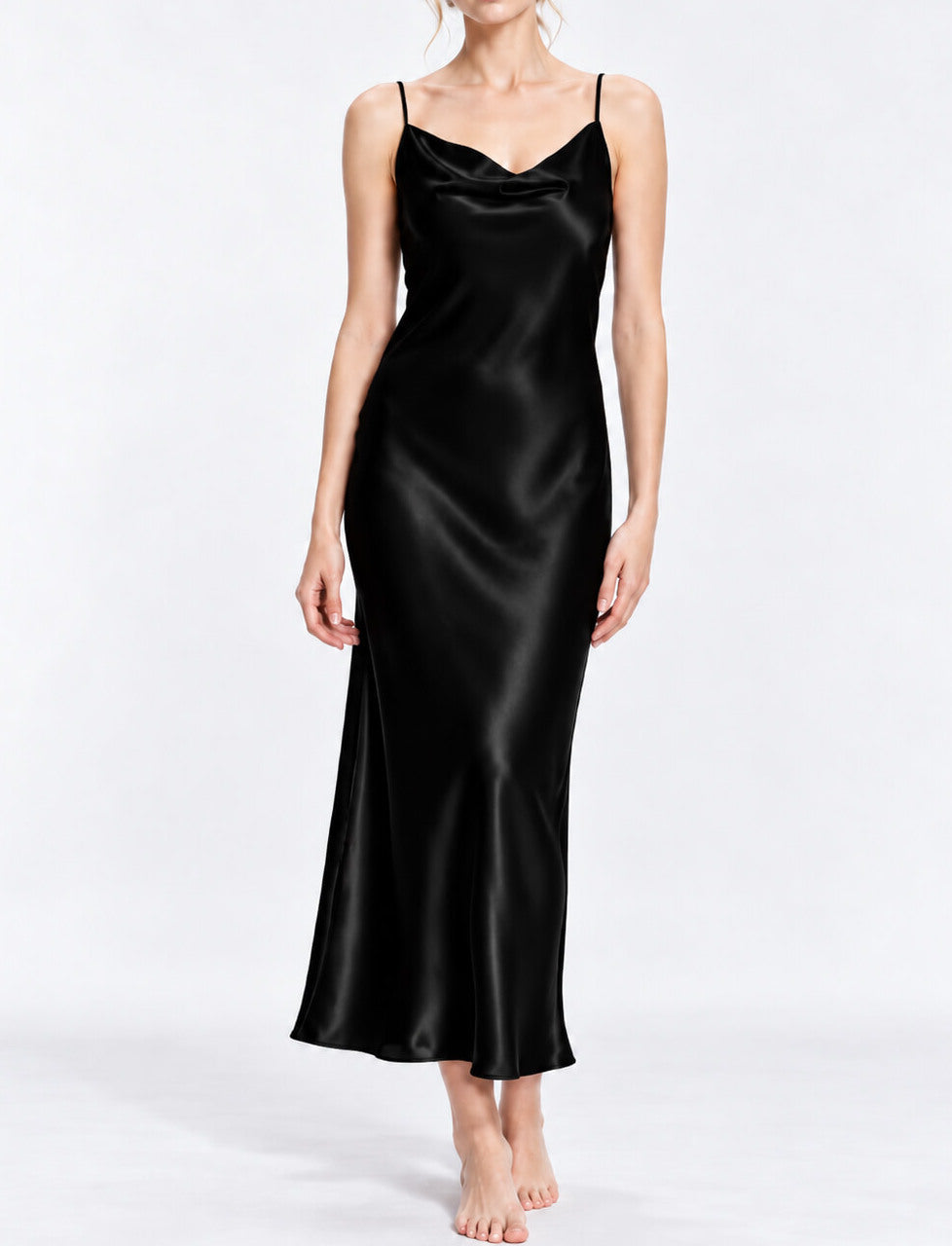 Silk nightgown with straps (Long)