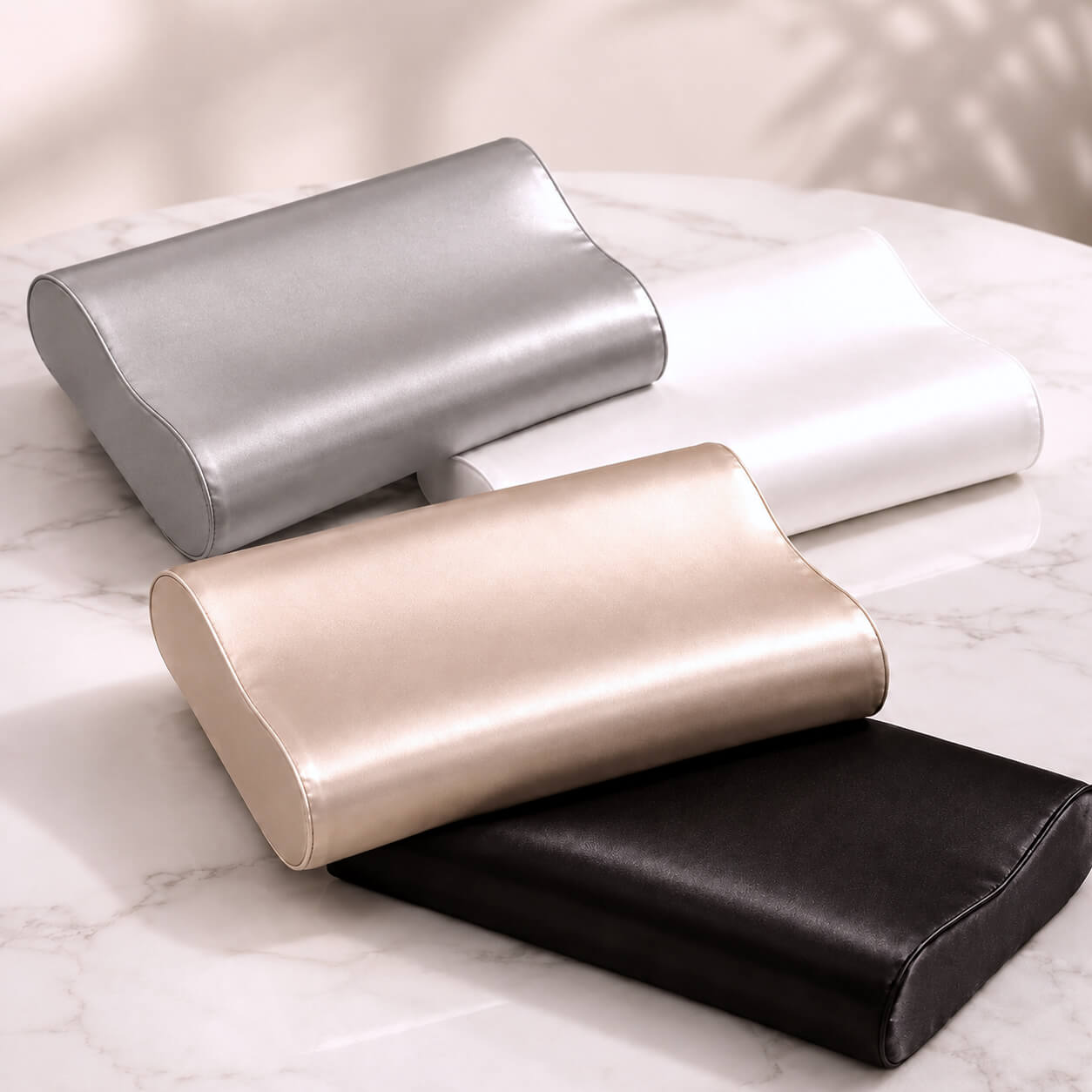 Silk pillowcase for ergonomic pillow