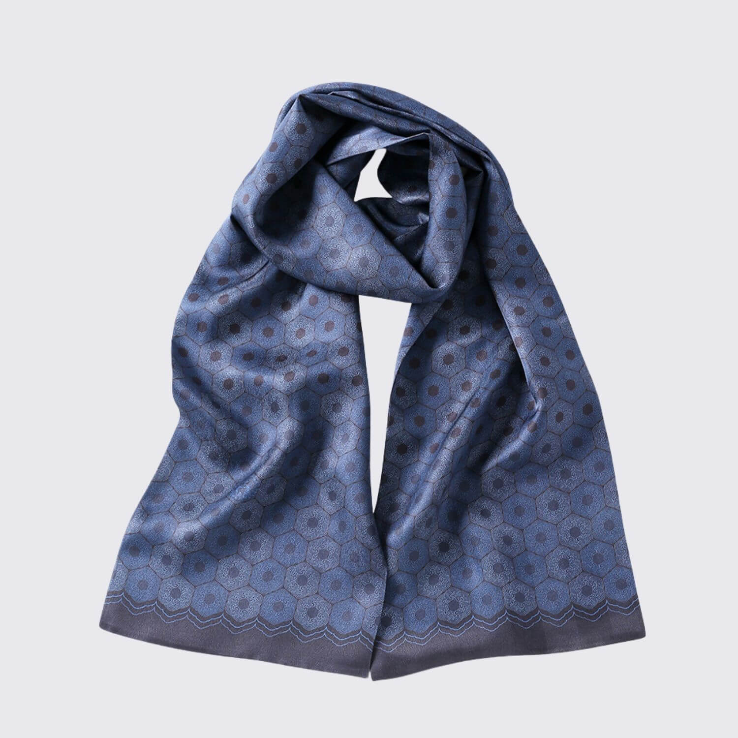 Double-layer men’s silk scarf