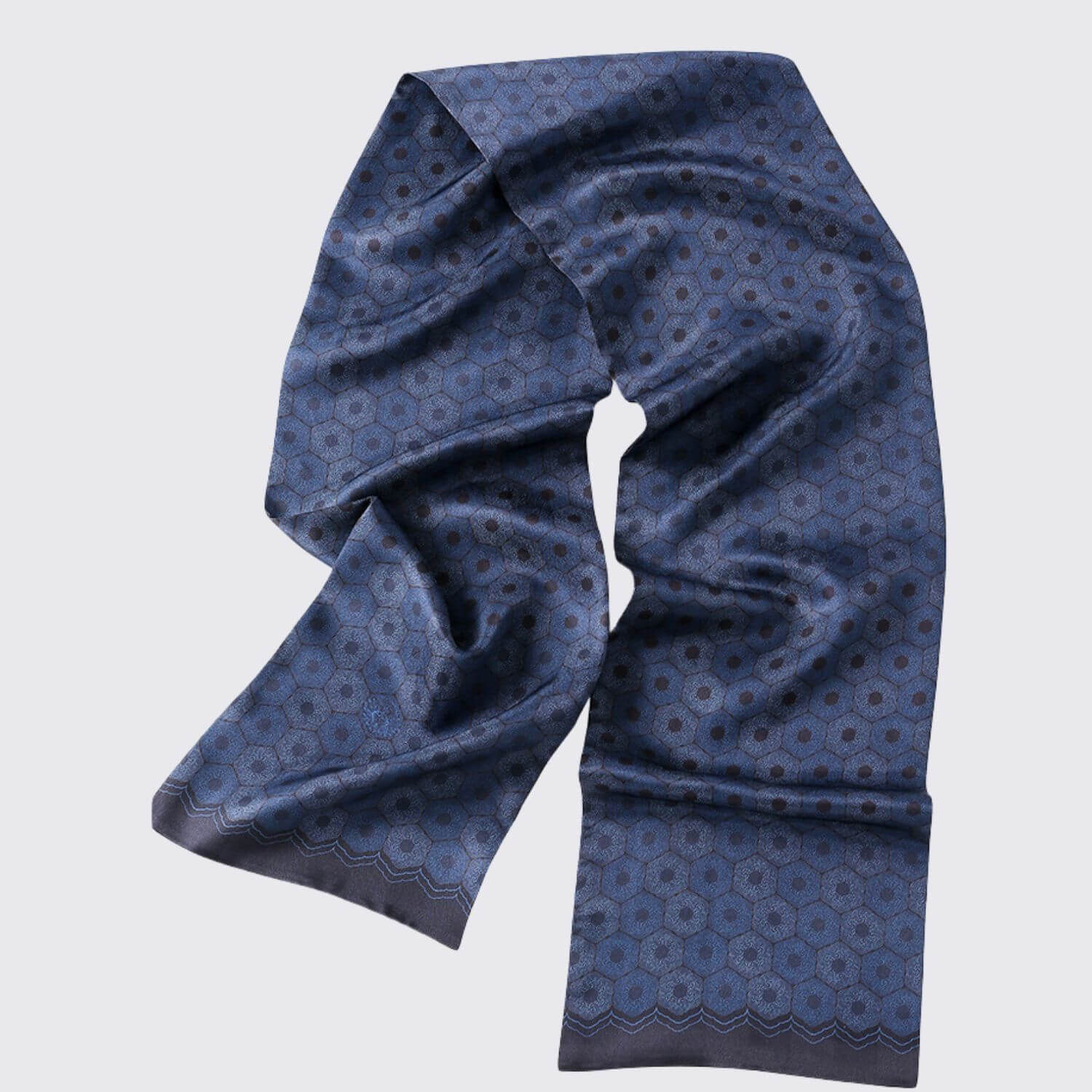 Double-layer men’s silk scarf