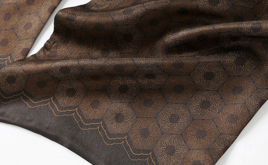 Double-layer men’s silk scarf