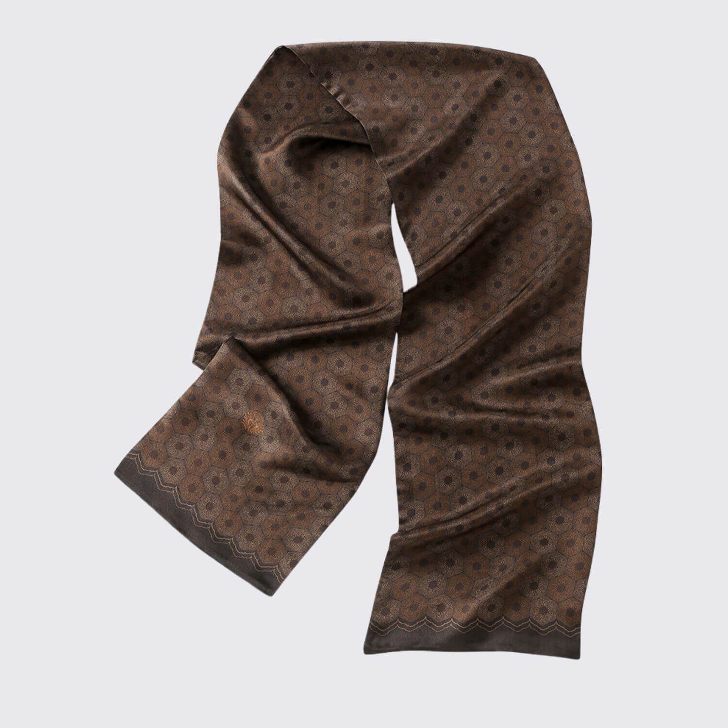 Double-layer men’s silk scarf