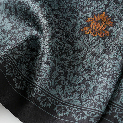 Double-layer men’s silk scarf