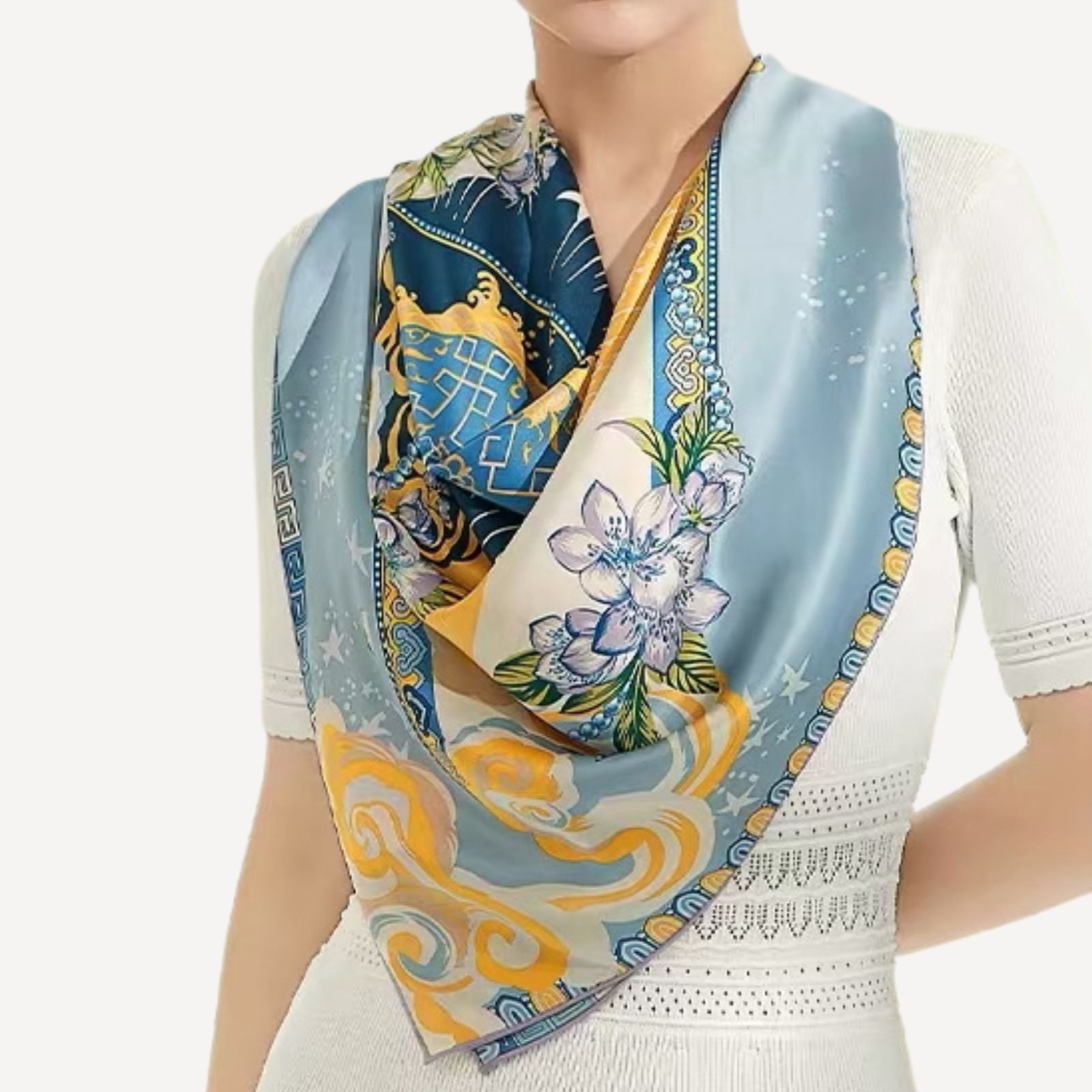 Silk scarf (90×90 cm)