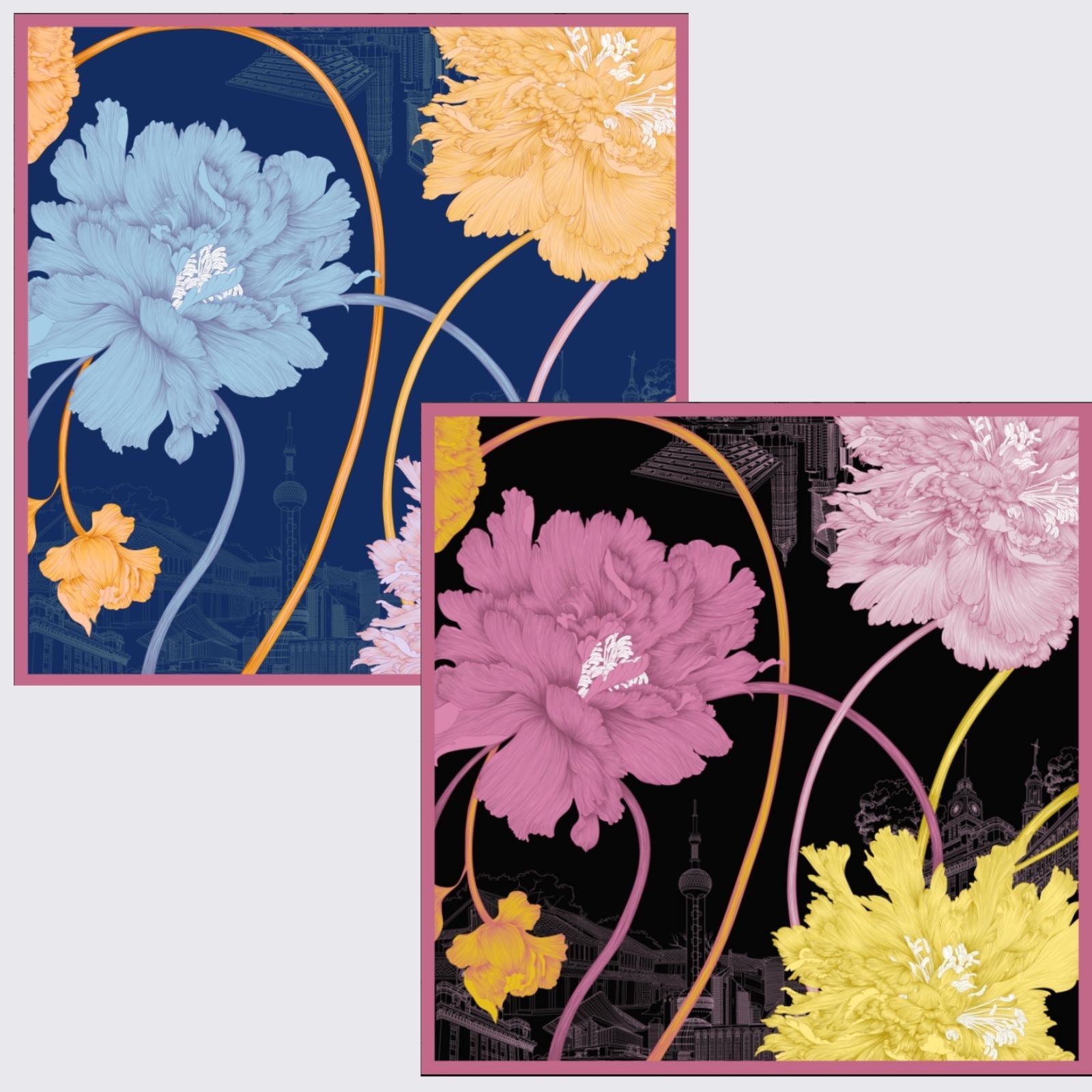 Silk scarf (90×90 cm)