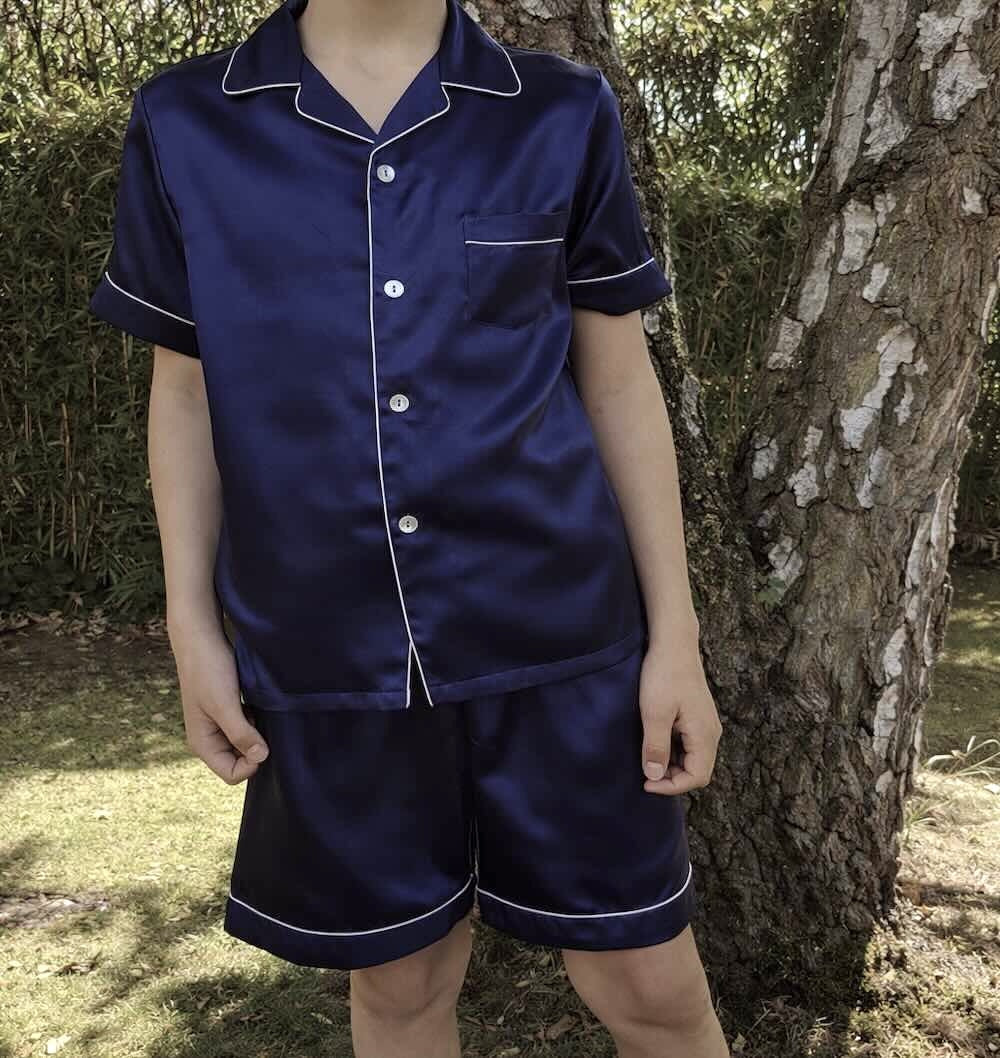 Pyjama en soie pour garçon – Shortama
