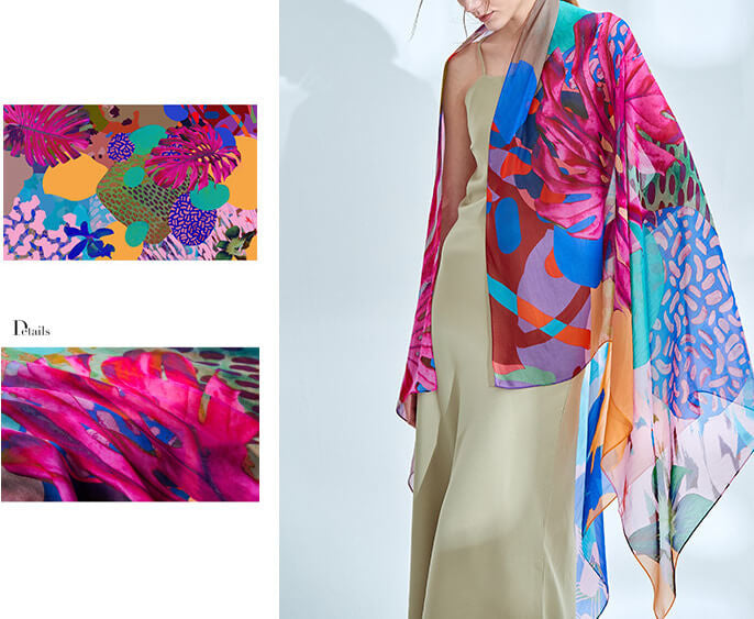 Large silk scarf