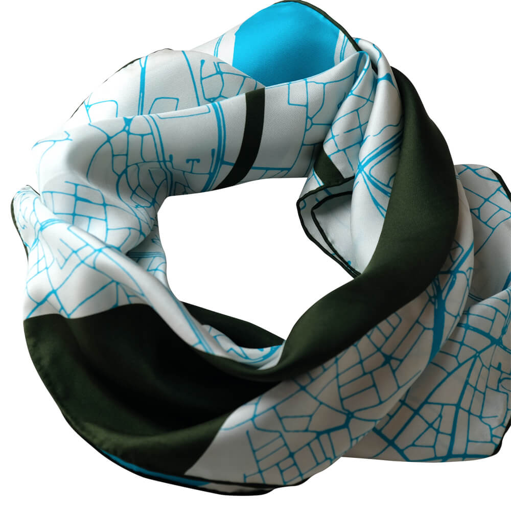 Foulard en soie - Anvers (90×90 cm)
