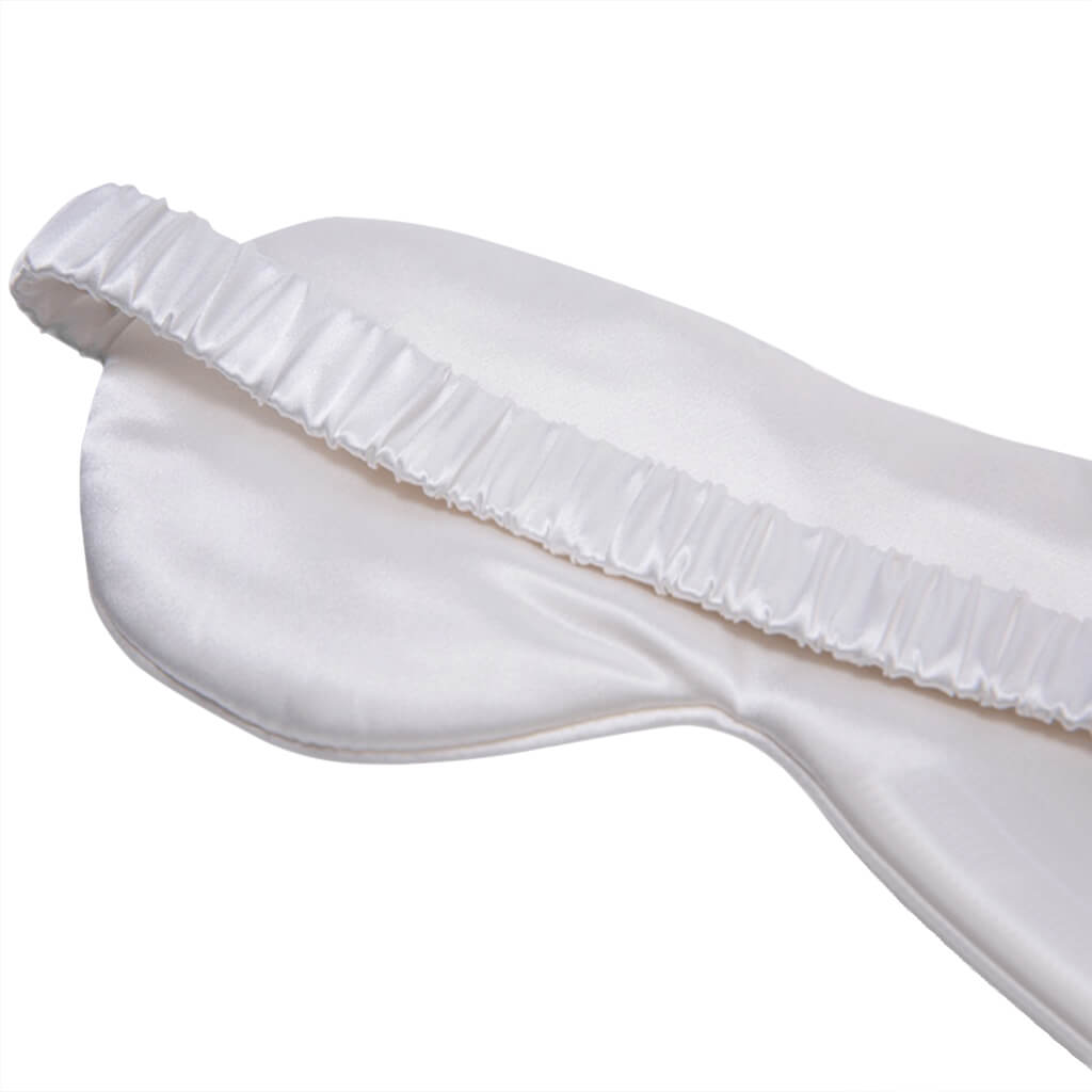 Masque pour les yeux en soie avec bande élastique enveloppée de soie
