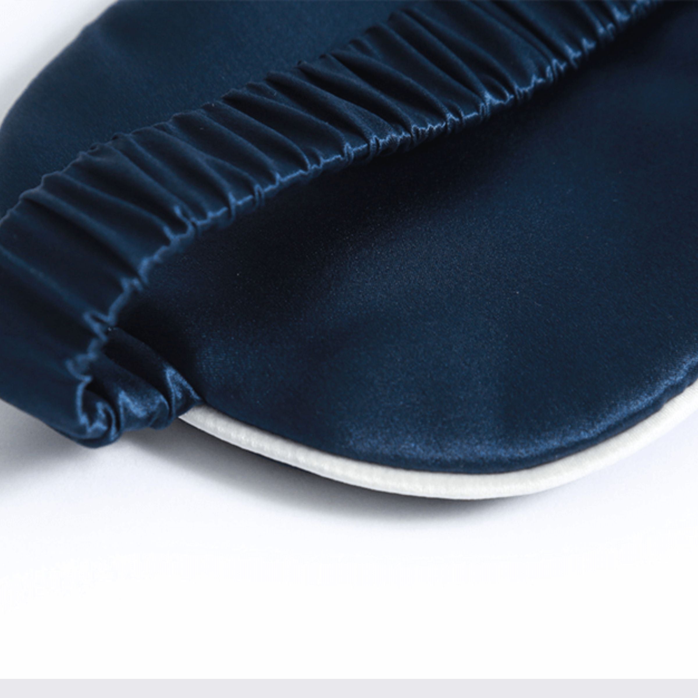 Masque pour les yeux en soie avec bande élastique enveloppée de soie