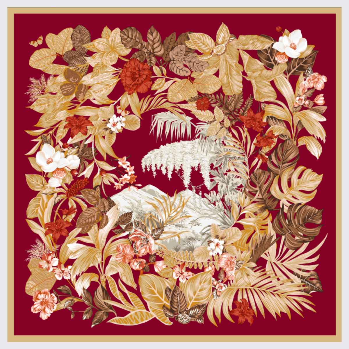 Foulard en soie (90×90 cm)