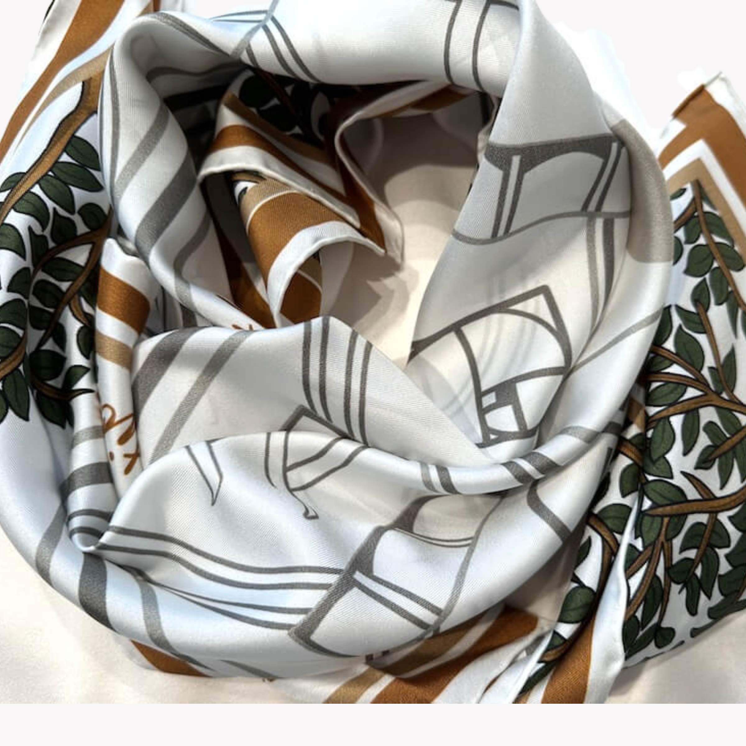 Silk scarf - Mathematics (90×90 cm) 
