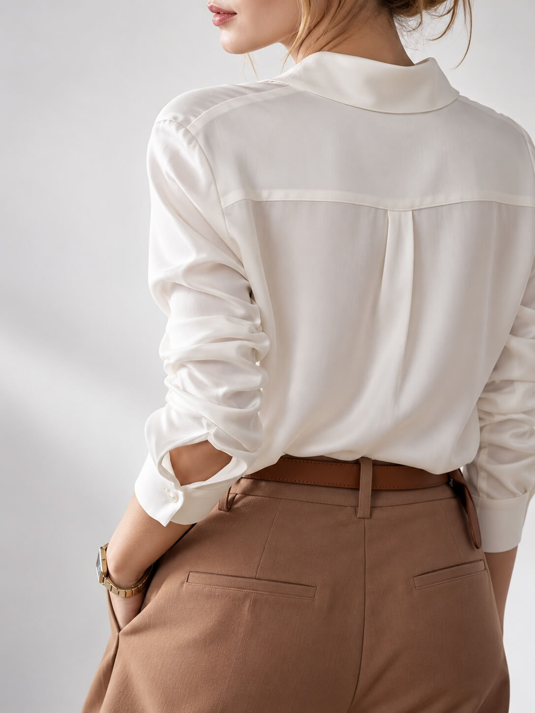 Blouse en soie twill