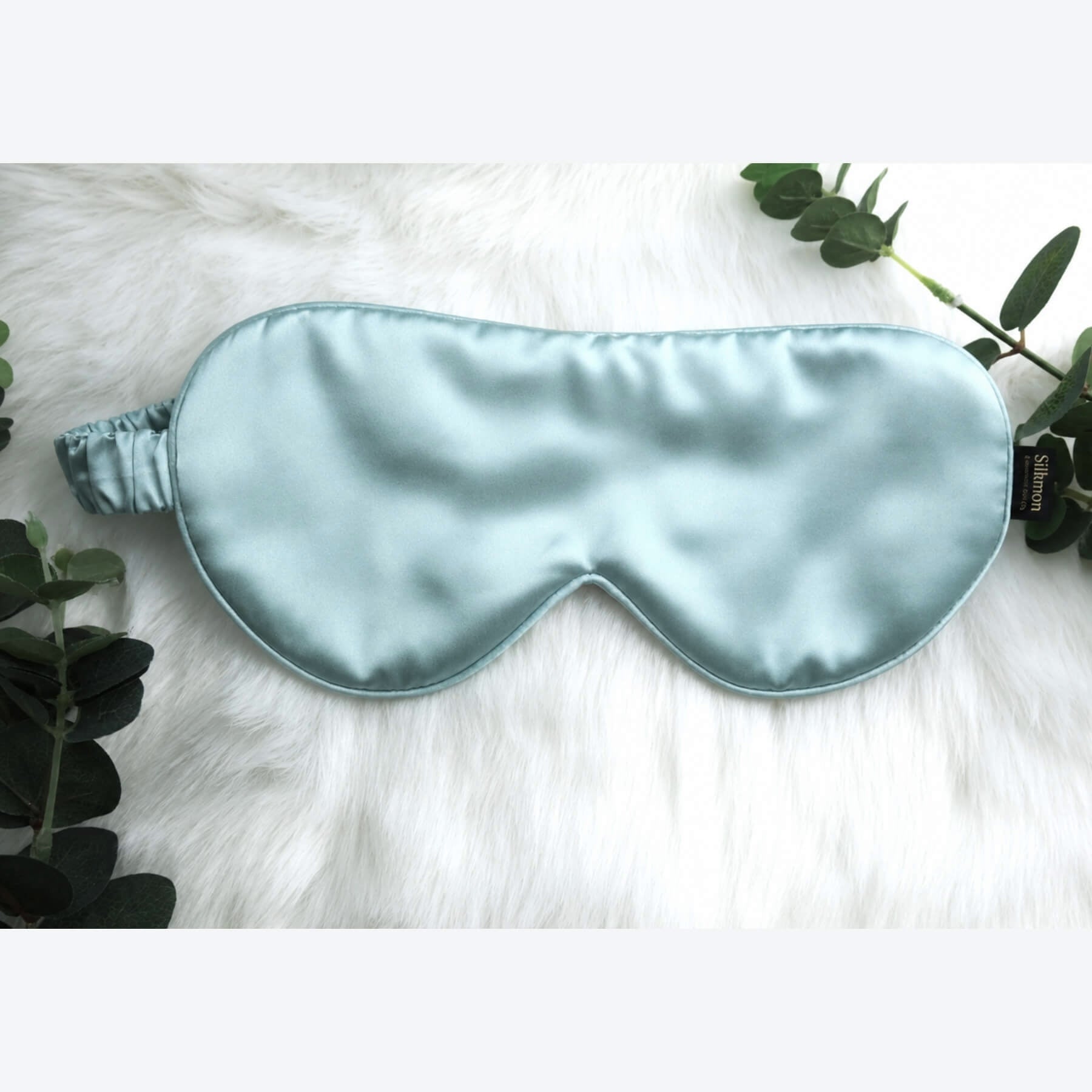 Masque pour les yeux en soie avec bande élastique enveloppée de soie