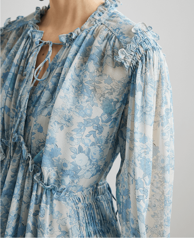 Floral chiffon dress