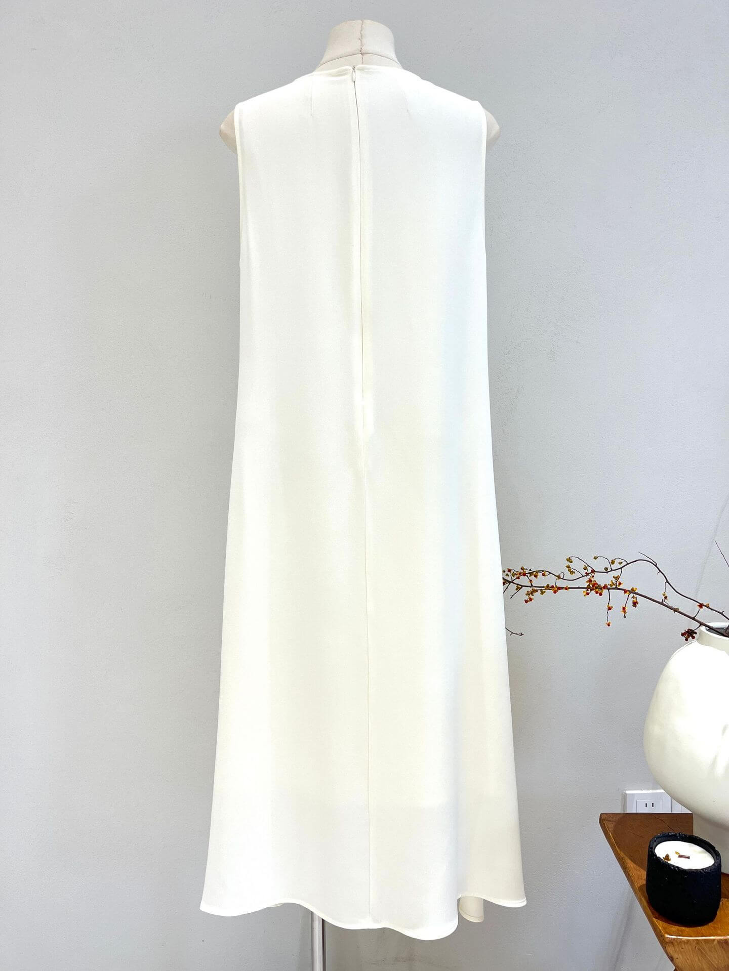 Silk trapeze dress