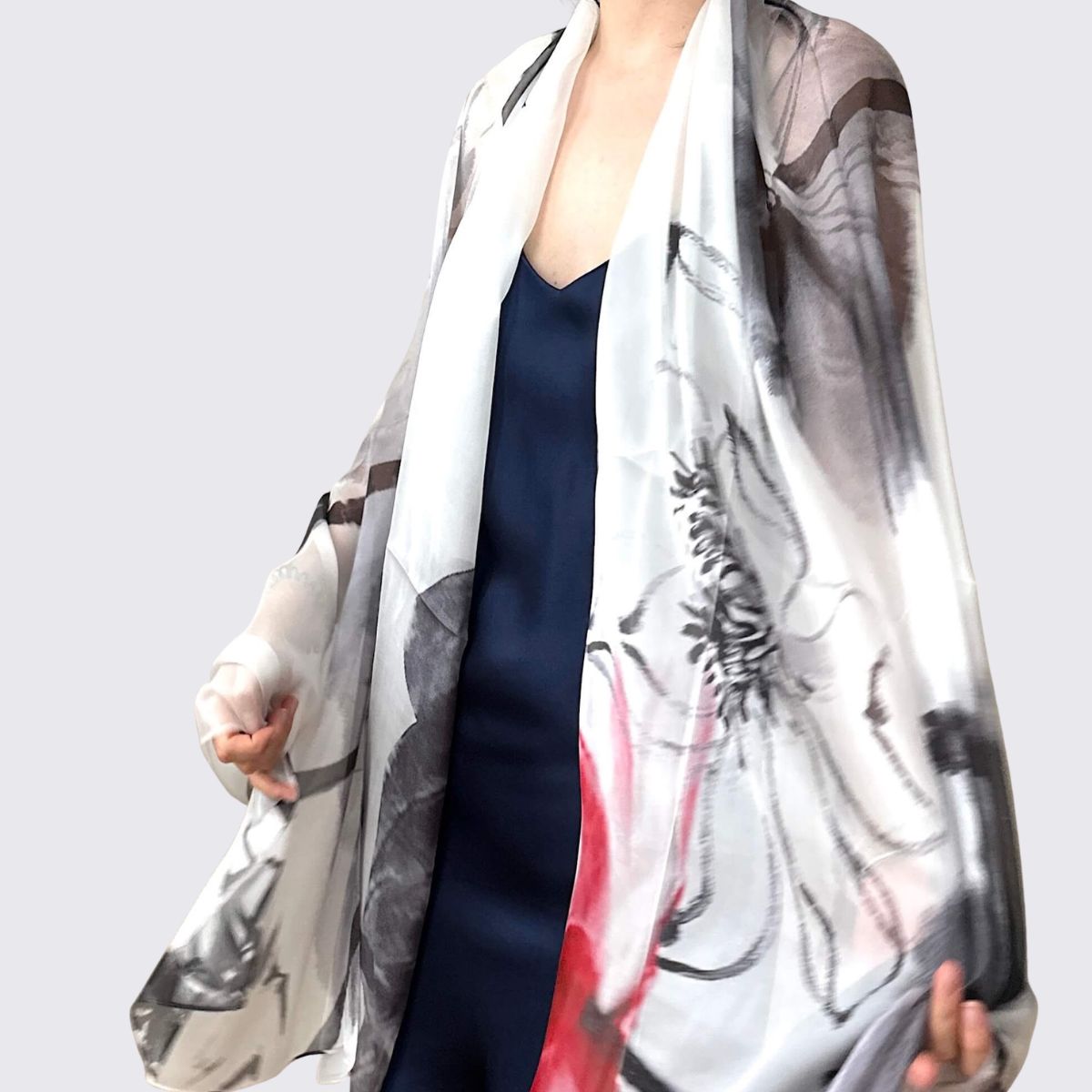 Large silk scarf